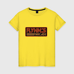Футболка хлопковая женская Flynns Arcade, цвет: желтый