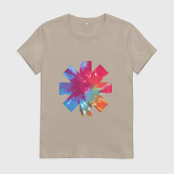 Футболка хлопковая женская RHCP Color, цвет: миндальный