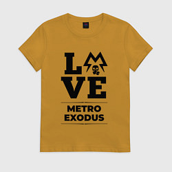 Футболка хлопковая женская Metro Exodus Love Classic, цвет: горчичный