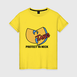 Футболка хлопковая женская Wu-Tang - Protect Ya Neck, цвет: желтый