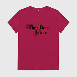 Футболка хлопковая женская Three Days Grace Combined, цвет: маджента