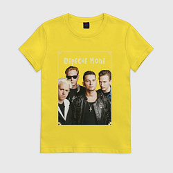 Футболка хлопковая женская Keep Calm and Enjoy the Silence - Depeche Mode, цвет: желтый