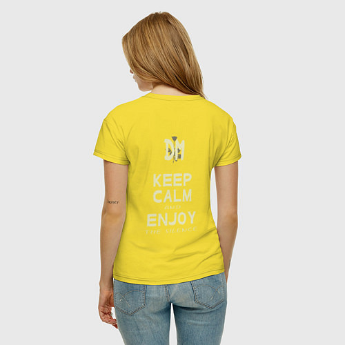Женская футболка Keep Calm and Enjoy the Silence - Depeche Mode / Желтый – фото 4