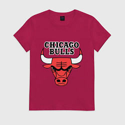 Футболка хлопковая женская Chicago Bulls, цвет: маджента