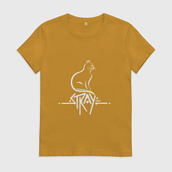 Футболка хлопковая женская Stray Life, цвет: горчичный