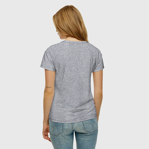 Женская футболка Пиксельный киберкот / Меланж – фото 4