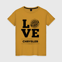 Футболка хлопковая женская Chrysler Love Classic, цвет: горчичный