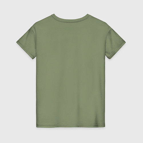 Женская футболка Череп в голубых красках / Авокадо – фото 2