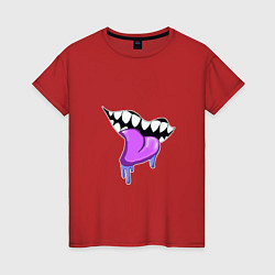Женская футболка Слюнявый мультяшный рот
