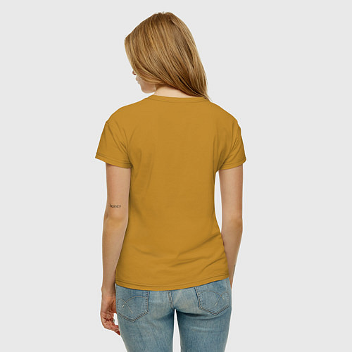 Женская футболка Lisa Simpson смотрит в даль - movie / Горчичный – фото 4