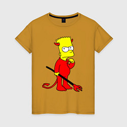 Женская футболка Bart Simpson - devil