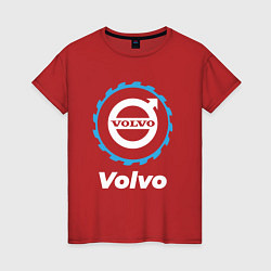 Футболка хлопковая женская Volvo в стиле Top Gear, цвет: красный