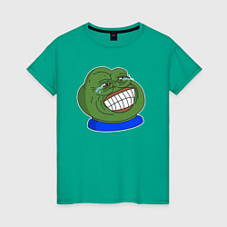 Футболка хлопковая женская PepeLaugh, цвет: зеленый