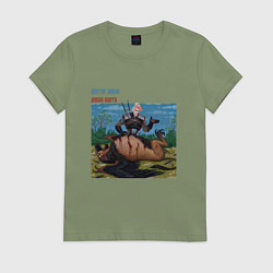 Футболка хлопковая женская Доктор Ливси Ведьмак, цвет: авокадо