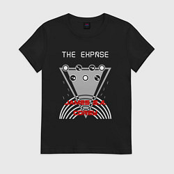 Футболка хлопковая женская James S A Corey, цвет: черный