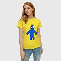 Футболка хлопковая женская Синий из Роблокс, цвет: желтый — фото 2