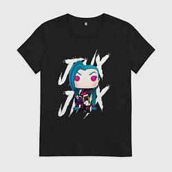 Футболка хлопковая женская Funko pop Jinx, цвет: черный