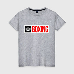 Футболка хлопковая женская Ring of boxing, цвет: меланж