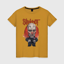 Футболка хлопковая женская Slipknot art, цвет: горчичный