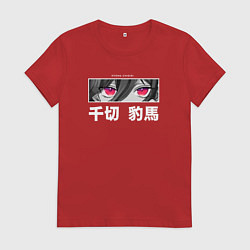 Футболка хлопковая женская Eyes Hyoma Chigiri, цвет: красный