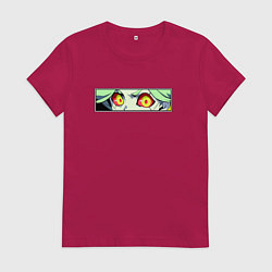Футболка хлопковая женская Ребекка из Киберпанка: Глаза, цвет: маджента