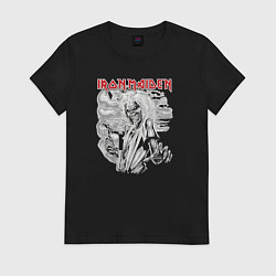 Футболка хлопковая женская Iron Maiden Killers Album, цвет: черный