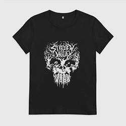Футболка хлопковая женская Skulldew Valley Tee, цвет: черный