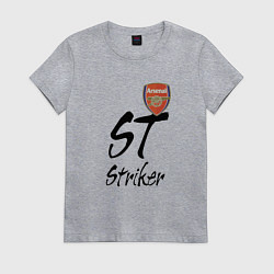 Футболка хлопковая женская Arsenal - London - striker, цвет: меланж