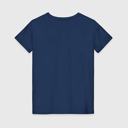 Женская футболка Heavy New Year - снег на морде / Тёмно-синий – фото 2