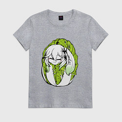 Футболка хлопковая женская Капуста-Нахида, цвет: меланж