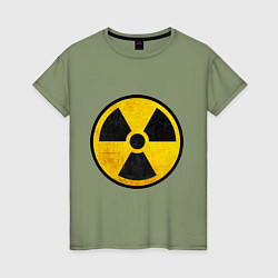 Футболка хлопковая женская Atomic Nuclear, цвет: авокадо