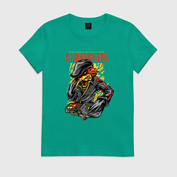 Женская футболка Птица диджей - городские ритмы