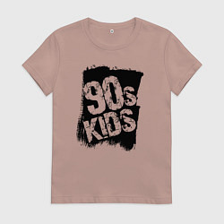 Футболка хлопковая женская Дети девяностых, цвет: пыльно-розовый