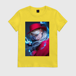 Футболка хлопковая женская Felix fan art No Easy, цвет: желтый