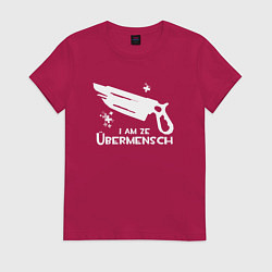 Футболка хлопковая женская Team fortress 2 ubermensch, цвет: маджента