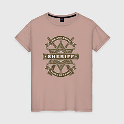 Футболка хлопковая женская Sheriff, цвет: пыльно-розовый