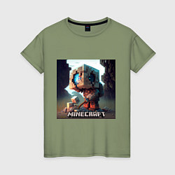 Женская футболка Искатель Minecraft