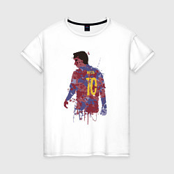 Футболка хлопковая женская Color Messi, цвет: белый