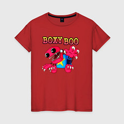 Футболка хлопковая женская Project Playtime Boxy Boo, цвет: красный