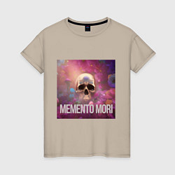 Женская футболка Череп в цветах memento mori