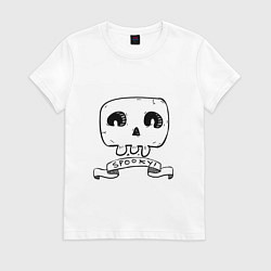Футболка хлопковая женская Spooky, цвет: белый