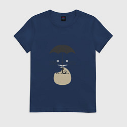 Женская футболка Тоторо под зонтиком