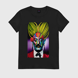 Футболка хлопковая женская Salvador Dali: Portrait, цвет: черный