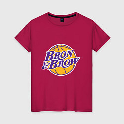 Футболка хлопковая женская Bron & Brow, цвет: маджента
