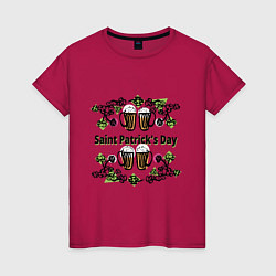 Женская футболка День святого патрика-квадрат