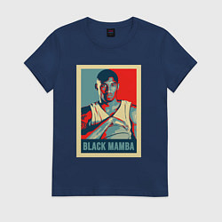Футболка хлопковая женская Black mamba poster, цвет: тёмно-синий