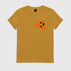Футболка хлопковая женская BeamNG drive logo, цвет: горчичный