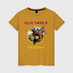 Футболка хлопковая женская The trooper Iron Maiden, цвет: горчичный