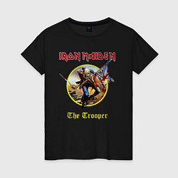 Футболка хлопковая женская The trooper Iron Maiden, цвет: черный