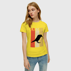 Футболка хлопковая женская Grachi, цвет: желтый — фото 2